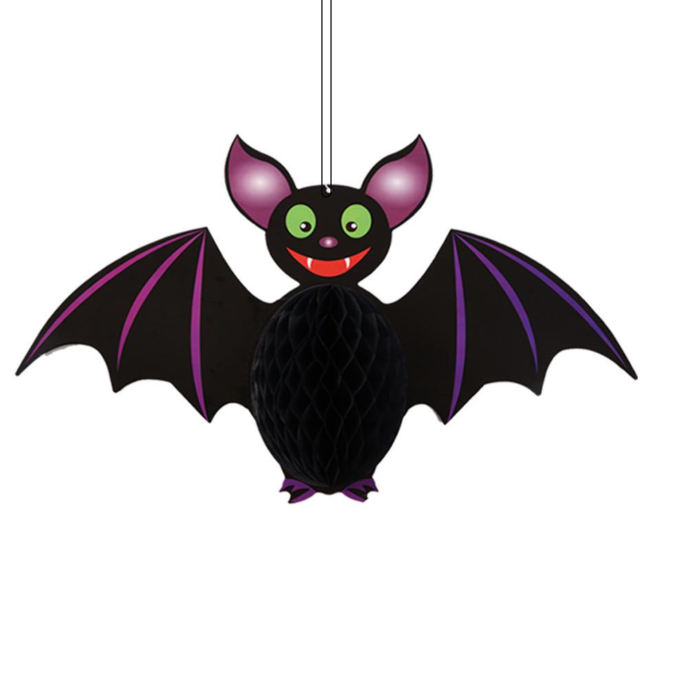 Halloween Honeycomb Festive Bat And Pumpkin Hanging Ornaments For Memorable Decor Party