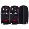 Silikon Autoschlüssel Abdeckung Fall für Dodge Ram Charger Journey Durango Jeep Grand Cherokee Chrysler Keyless Fob Shell Halter