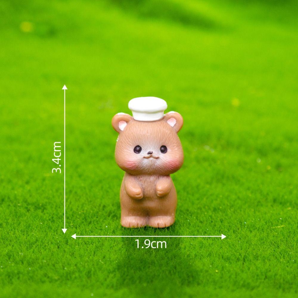 Kids Toy Miniature Cartoon Bear Figurines Crafts Bonsai Micro Landscape Furniture  Home Decoration