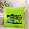 Fast Furious Style Neon Green Car Pillow Cover Racing Sports Design Cushion Case for Living Room Bedroom Home Decor Gift