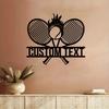 Tennis Metal Wall Art, Personalized Tennis Gift, Aluminum Sign for Court