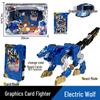 Xuan Card Fighter 2: Blue Lightning Thunder King Flame Dragon Transforming Robot Car Toy