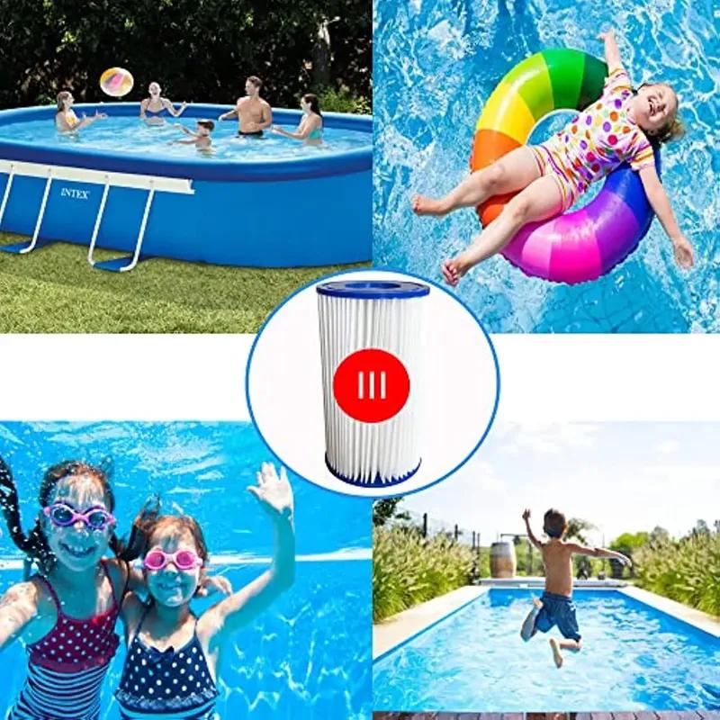 58012E Type III Type A/C Pool Filter Cartridge Outdoor Above-Ground Swimming Pool for 530 800 1300 1500 GPH Filter Pumps