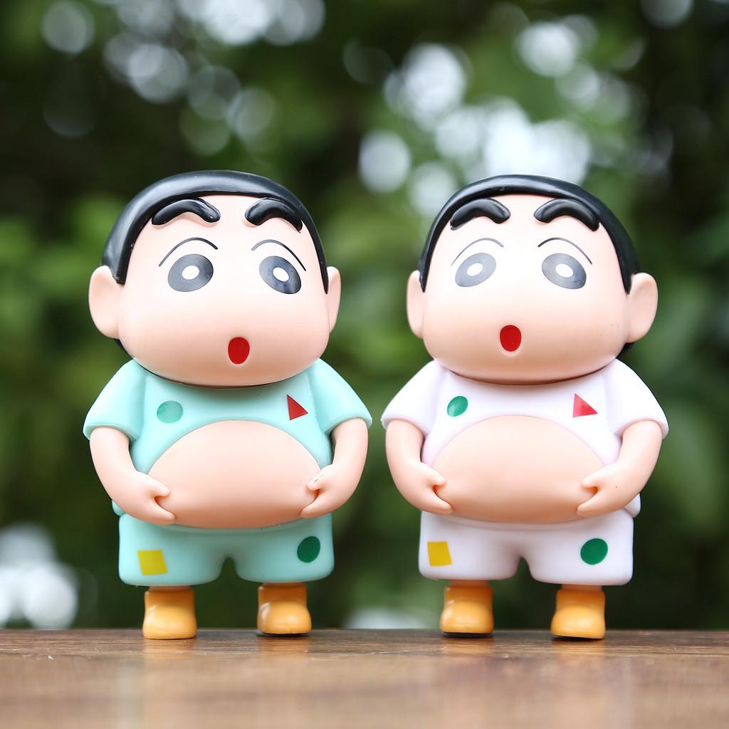 6pcs Creative Crayon Shin Chan Pinch Belly Model Pendant Set For All Ages