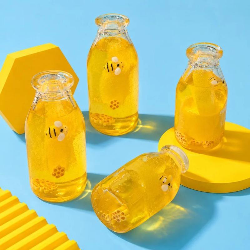 Fast Rebound Honey Bottle Squishy Ball Maltose Simulated Honey Drink Big Bottle Handmade Stress Toy