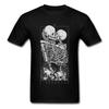 HOT SALE Couple Sweet Kiss Skull T-shirt Hug Me Soft Comfortable Cotton Couple Skull T-shirt Man Easter Death Punk Style T-shirt