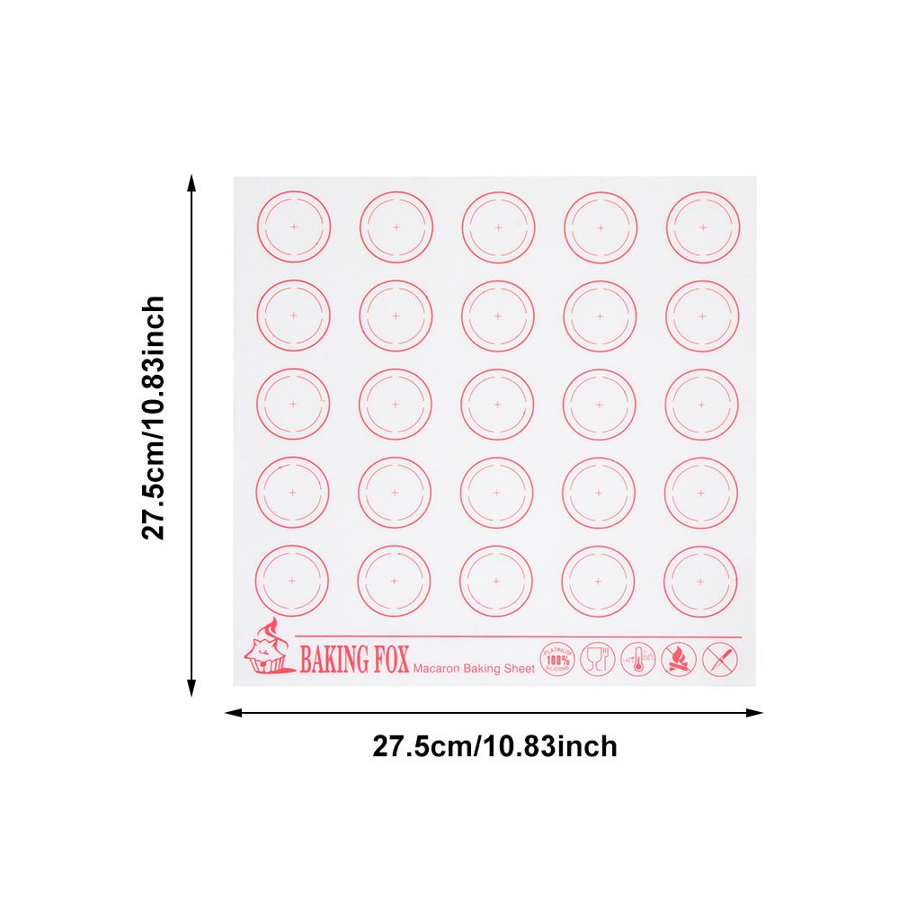 1pc Silicone Non Stick Macaron Baking Mat Bakeware Oven Kneading Dough Pastry Cake Sheet Rolling Pad Cake Making Tools