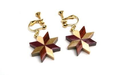 Parquet Earrings F Parquetry Hakone Maruyama Bussan