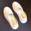 Leather White Shoes Women's 2026 New Spring and Autumn Casual Flat Shoes Women Sneakers Casual Woman Shoes