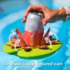 Frog Can Lid Lily Pad Cup Holder Set Reusable Soda Can Cover Secure Can Lids with Cup Holder Whimsical Drink Accessories