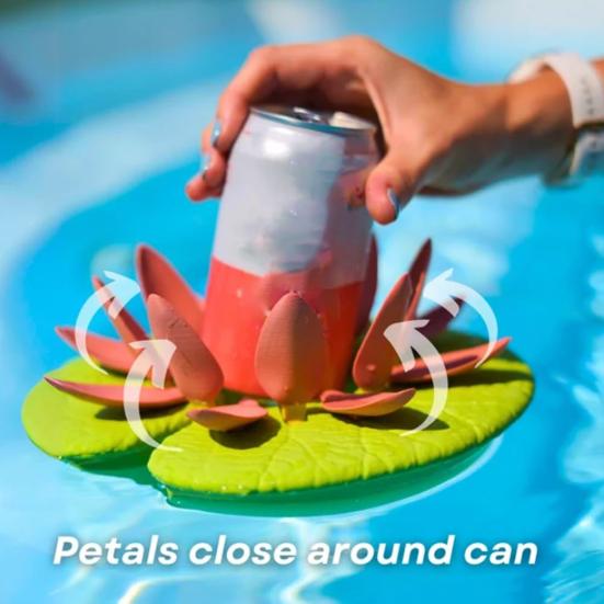 Frog Can Lid Lily Pad Cup Holder Set Reusable Soda Can Cover Secure Can Lids with Cup Holder Whimsical Drink Accessories