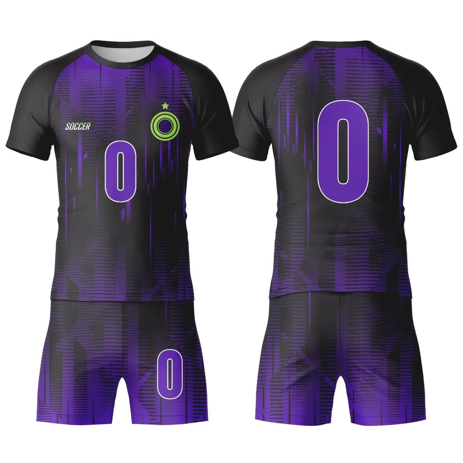 Summer Men s Football Training Game Printed Jersey Set Fashionable Versatile Breathable Trend S
