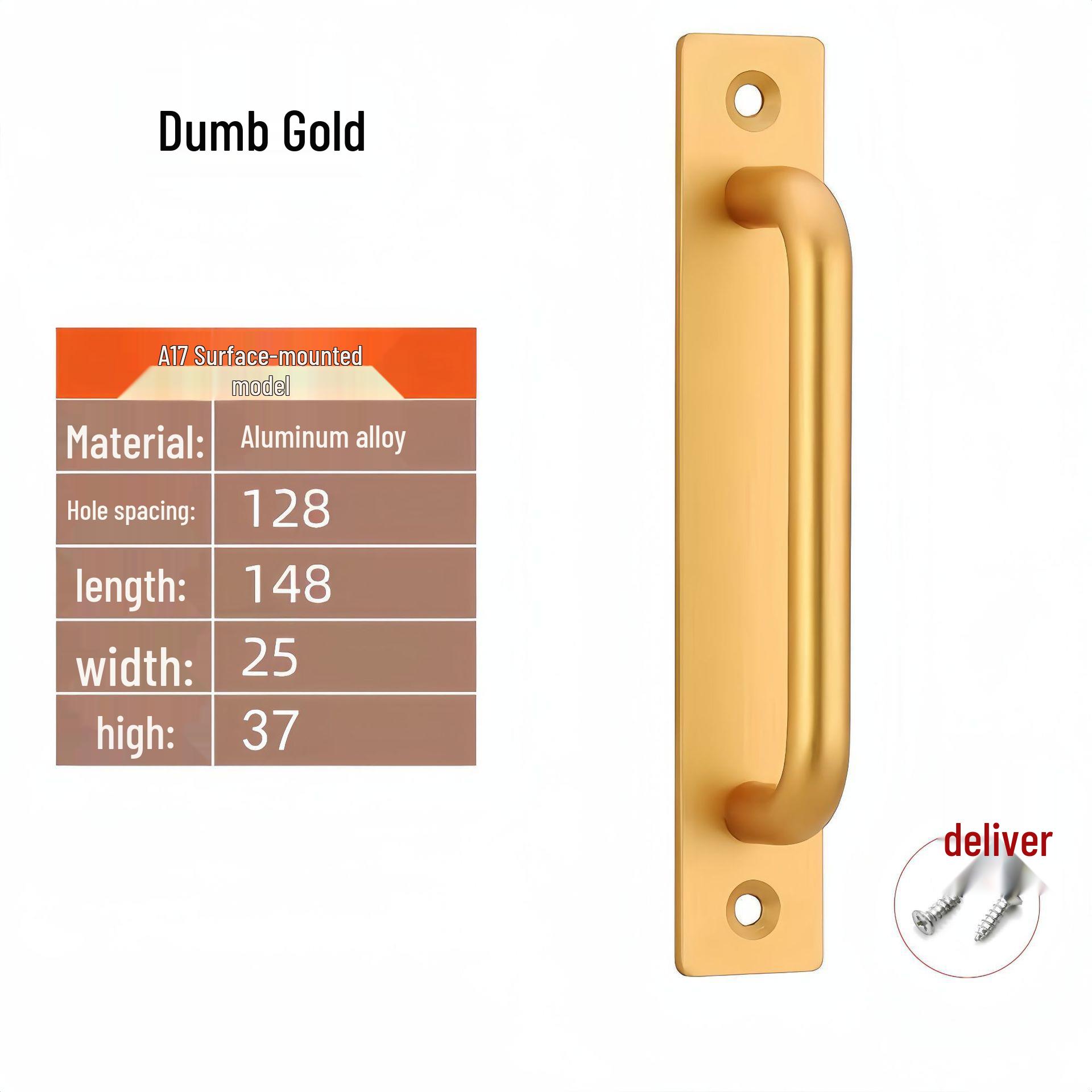 

Surface-Mounted No-Drill Handle for Doors, Windows, and Cabinets