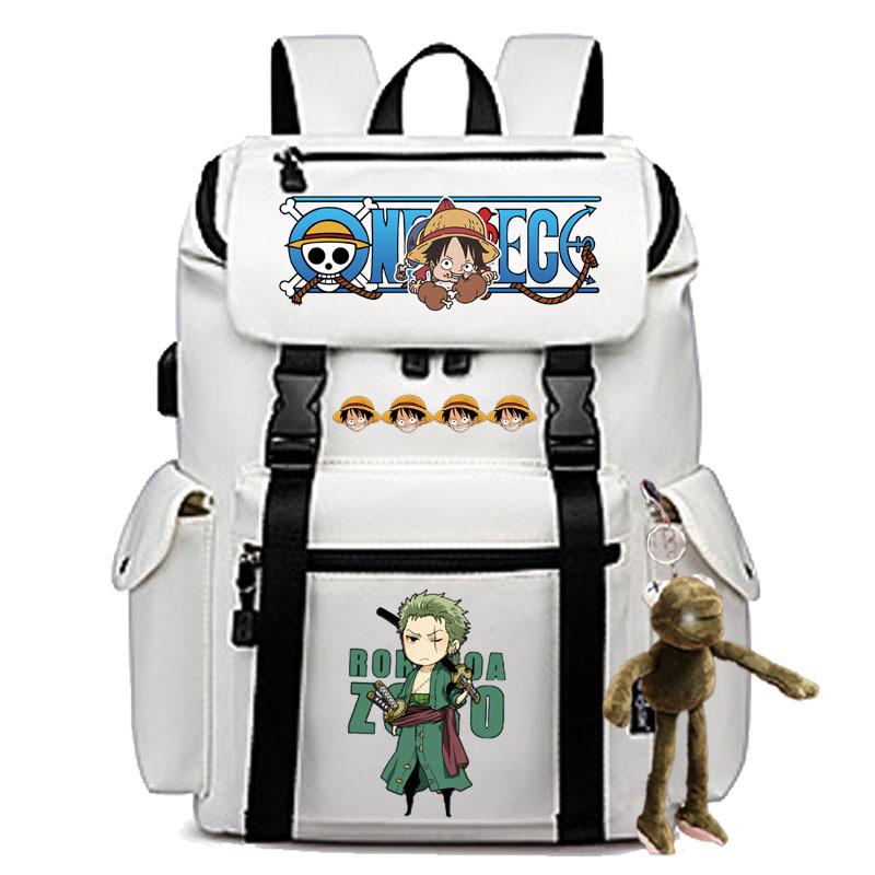 2024 Cross-border New Popular ONE PIECE Cartoon Pattern Backpack College Student Large-capacity Laptop