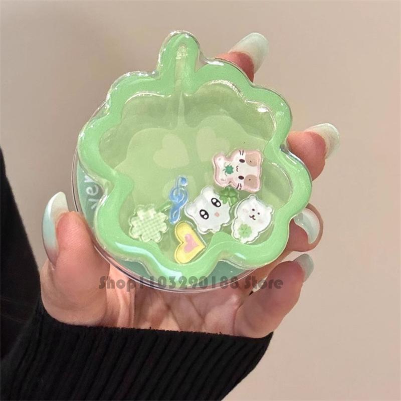 

Korea Cute Quicksand Shake Lucky Clover Magnetic Holder Grip Tok Griptok Phone Stand Holder Support For iPhone Magsafe Smart Tok