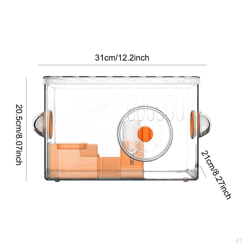 Klatka dla chomika, małe zwierzę, przezroczysta, oddychająca wentylacja, siedlisko chomika akrylowe