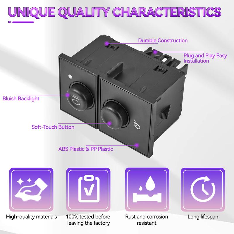 15076588 15143597 For Chevy Silverado Tahoe Avalanche GMC Sierra Yukon Car Headlight Headlamp Fog Light Lamp Switch Control 12V