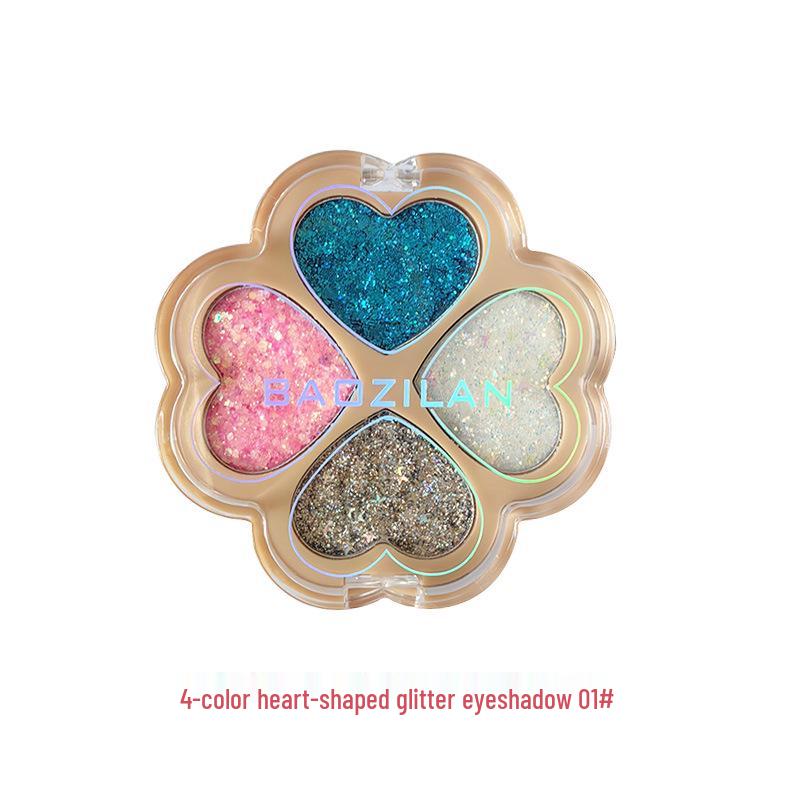 Palette Ombretti Glitter Quattro Colori per Bambini - Trucco Scenico & Glitter Grande Scintillante