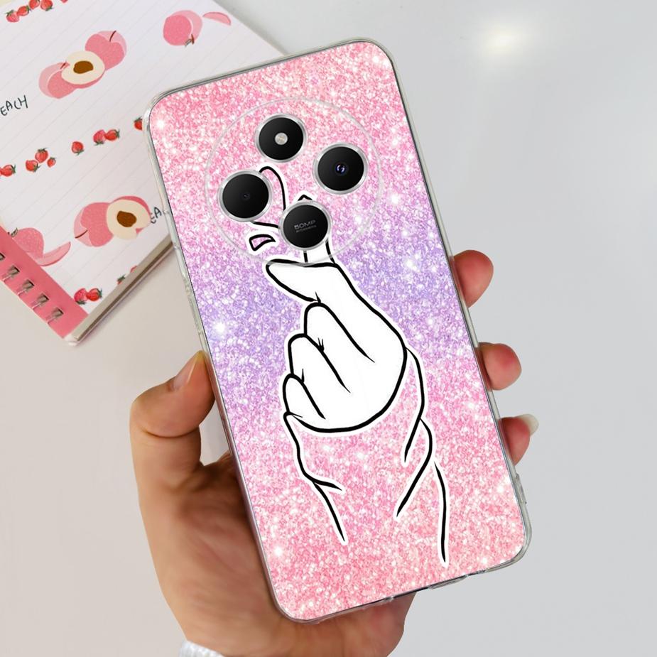 For Xiaomi Redmi 14C Case Cute Cat Butterfly Painted Cover Clear Silicone Soft TPU Phone Case For Xiaomi Redmi 14C Redmi14C Bags
