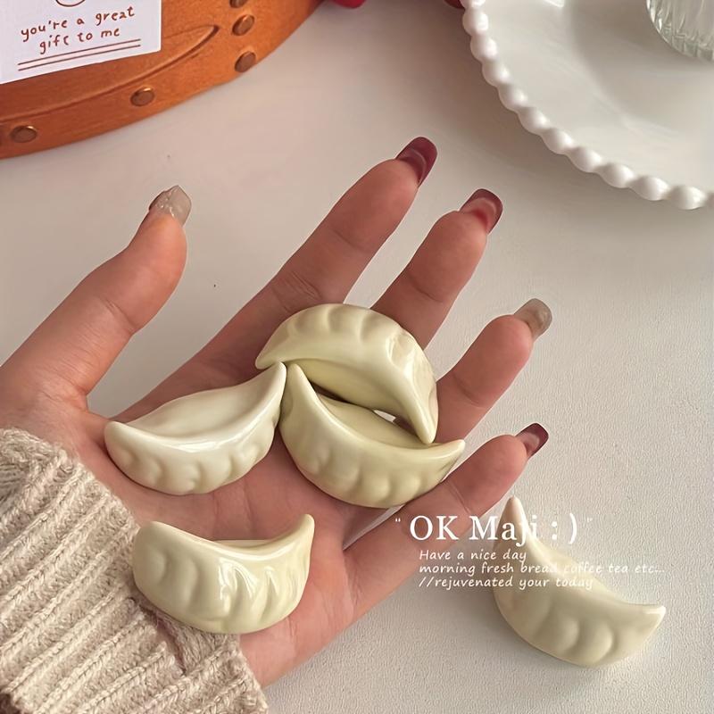 1pcs Ceramic Dumpling Chopstick Rest Cute Dumpling Shape Perfect for Hotel & Restaurant Tableware, Kitchen & Table Decorations, Chopstick Holder