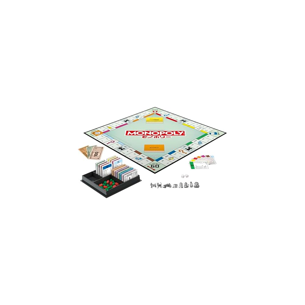 Hasbro Monopoly Classic Board Game with Storage Tray Large Tokens for Ages 8 and Up 2-6 Players
