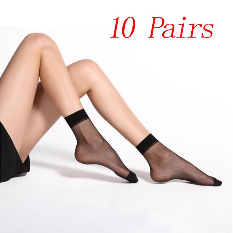 10 Pairs Socks Simplicity Solid Color Breathability Ultrathin Summer Nylon Short Socks Skin Color