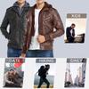 Leather PU Leather Large Windproof Leather Jacket [Kayiyasu] Men's Jacket, Jacket, Hooded, Loose, Size, S-4L, Autumn, Winter, Spring, Riders, Stylish,