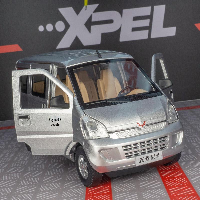 

Jinlifang 1901-270 Модель сплавного автомобиля Wuling Rongguang Минивэн со звуком и светом