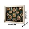 11 Pieces Miniature Desk Photo Frame Silhouette Box Memory Photo Case with LED Light with 8 Figurines for Tabletop Valentine's