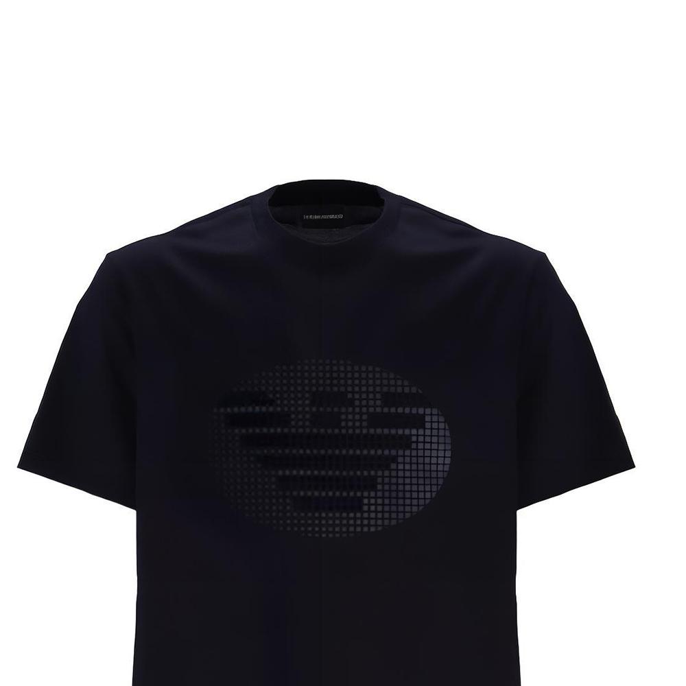 Emporio Armani Ss23 Solid Color Logo Print Pullover Short Sleeve T-Shirt Men Tops Black 3R1TU1-1JSAZ-0999