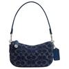 Swinger 20 Logo Print Silver Hardware Signature Denim Handbag Small Women Handbag Deep-Blue CAN78-LHRHY