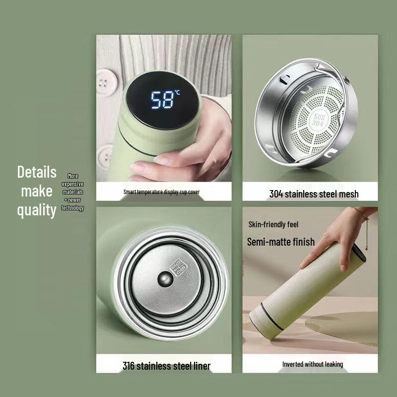 Tinle Smart Temperature Display 316 Stainless Steel Vacuum Flask