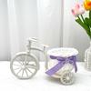 Flower Holder Rattan Basket Tricycle Design Flower Basket Decorative Woven Storage Basket for Home Wedding Table Centerpiece
