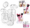 Cosmetics Organizer Container For Cotton Pads Cosmetic Makeup Organizer Jewelry Crystal Storage Box