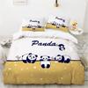 Cartoon Panda Children's Bedding Set For Kids Baby Girls Pink Duvet Cover Set Pillow Case King Size Soft 2/3pcs Twin Quilt Cover