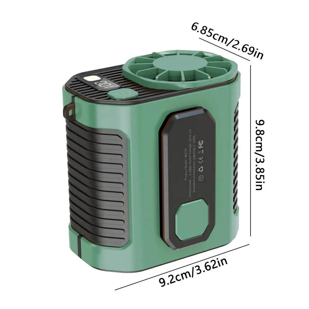 5000mAh Waist Clip Fan 3 Speeds Personal Body Fan Long Use Life Waist-mounted Fan  Cooling