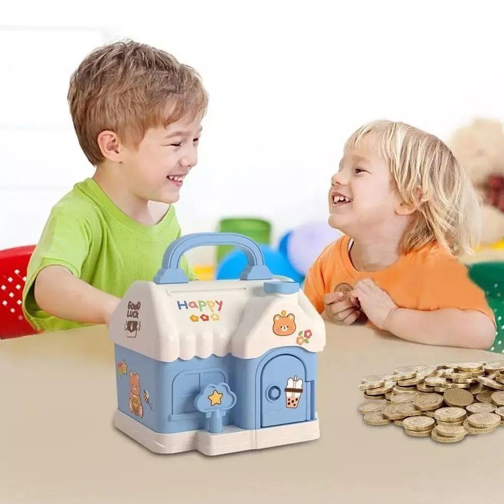 PP Money Box House-Shaped Coin Bank New Coin Saving Box  Kids Gift