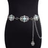 Adjustable Hollow Metal Waist Chain for Women Girls Elegant Baroque Style Belt Accessory Lightweight 60-90cm Length