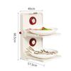 1pc Kitchen Foldable Storage Rack Suction Cup Wall-mounted Food Dish Storage Rack Double-layer Kitchen Shelf Kitchen Organizer
