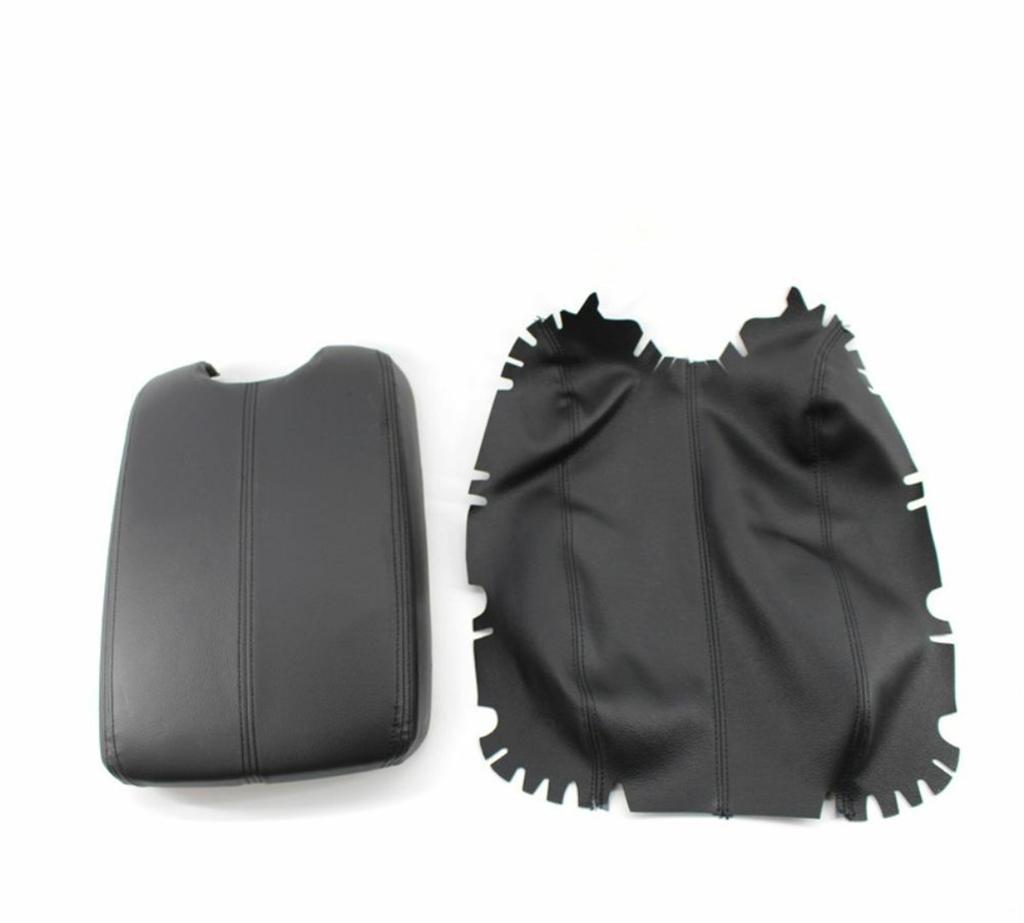 Black Leather Console Lid Centre Armrest Cover For 2008-2012 Honda Accord