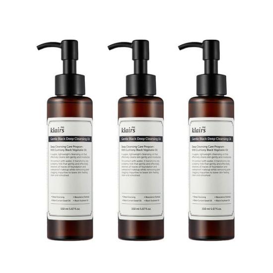 KLAIRS Gentle Black Deep Cleansing Oil 150ml (3 Options)