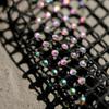 Glänzender Strass-Gummifischernetz-Stoff Durchsichtige Kleidung T-Shirt Maske Kleidungszubehör DIY Dekoratives Material