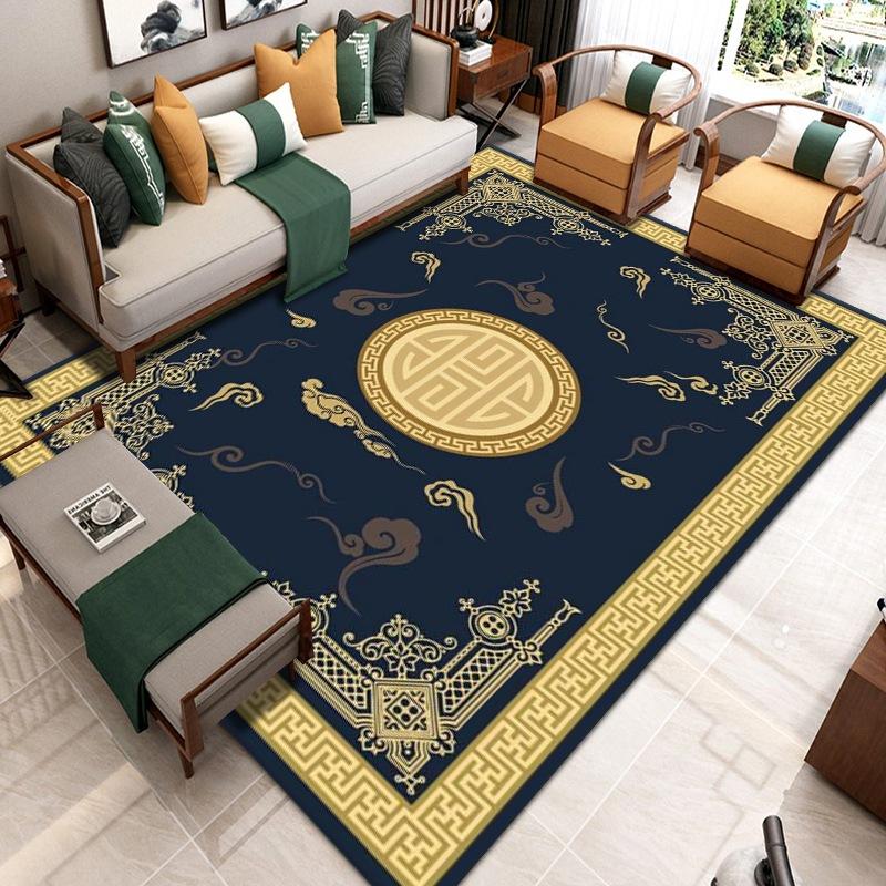 Chinese Style Carpet Luxury Home Decor Rug Absorben Non-slip Living Room Decorative Mat for Study Bedroom Living Room