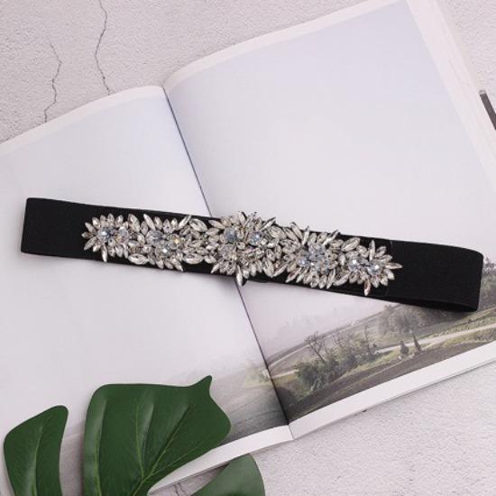 Crystal Waist Seal Decorative Dress With Rhinestone Inlay On The Outside, Elegant Women'S Waist Inlaid Diamond Belt