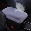1pc Plush Car Armrest Box Cushion Warm Center Console Arm Cover Pads Stowing Tidying Universal Automobile Interior Decoration