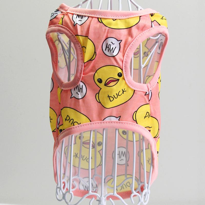 Yellow Duck Small Dog Jumpsuit for Pets - Spring/Summer Clothing for Poodles, Chihuahuas, Bichon Frises
