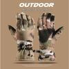 Tactical Gloves for Men Cold Resistant Windproof Touch Screen Thick Fleece Winter Gloves for Outdoor Motorcycle Cycling