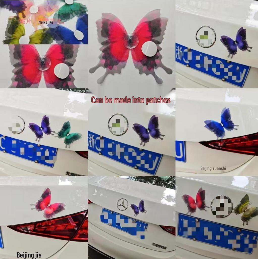 10CM 4-Layer Tulle Butterfly Hair Clip for Hats, Shoes & Clothing Accessories