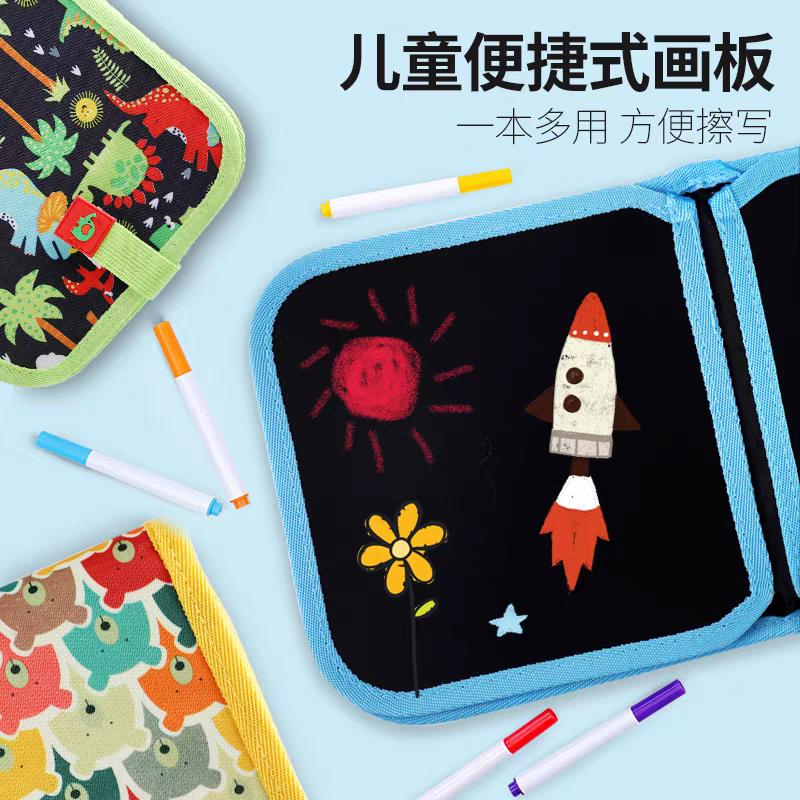 Reusable Watercolor Doodle Book Set – Portable Magic Drawing Pad with Washable Pens, Kids' Sketch Practice Notebook