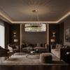 Amsterdam - Chandelier 80cm, Ring 3 LED color 50W, Gold Brass, K9 Crystal